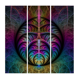 Trippy Patterned Colorful Abstract Fractal Art