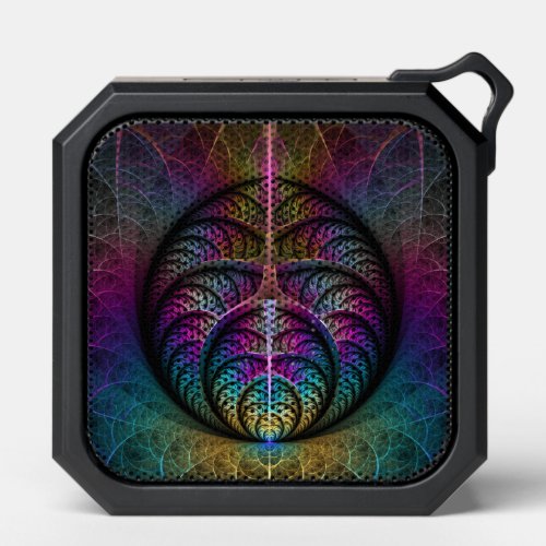Trippy Patterned Colorful Abstract Fractal Art Bluetooth Speaker