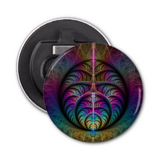 Trippy Patterned Colorful Abstract Fractal Art Bottle Opener