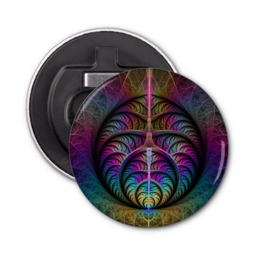 Trippy Patterned Colorful Abstract Fractal Art Bottle Opener