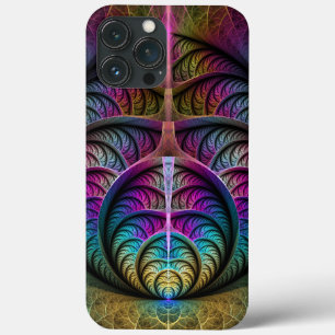 Trippy Patterned Colorful Abstract Fractal Art iPhone 13 Pro Max Case