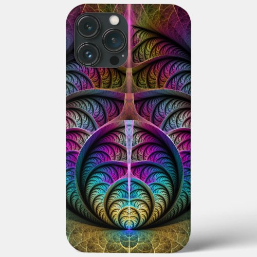 Trippy Patterned Colorful Abstract Fractal Art iPhone 13 Pro Max Case