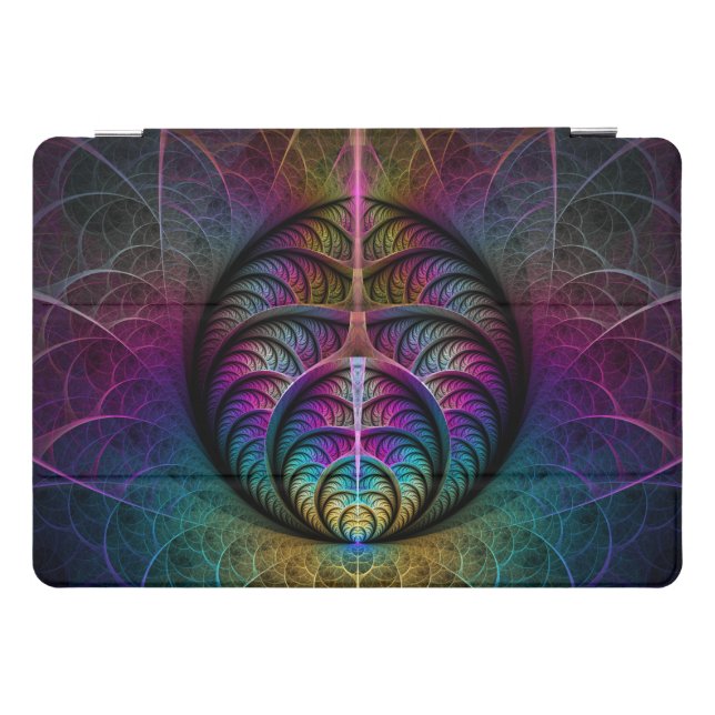 Trippy Patterned Colorful Abstract Fractal Art iPad Pro Cover (Horizontal)