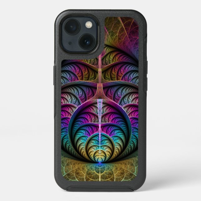 Trippy Patterned Colorful Abstract Fractal Art Otterbox iPhone Case (Back)