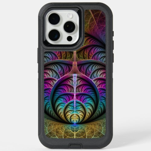 Trippy Patterned Colorful Abstract Fractal Art iPhone 15 Pro Max Case