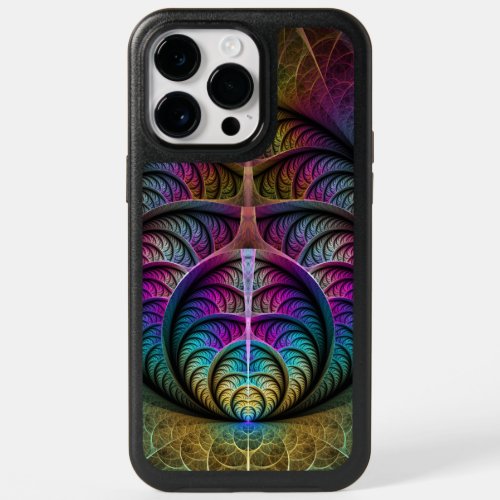 Trippy Patterned Colorful Abstract Fractal Art OtterBox iPhone 14 Pro Max Case