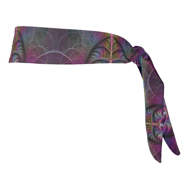 Trippy Patterned Colorful Abstract Fractal Art Tie Headband (Rotate 90)