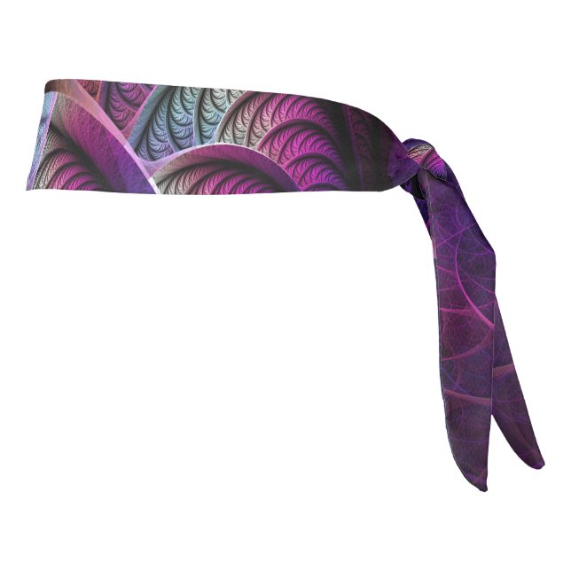 Trippy Patterned Colorful Abstract Fractal Art Tie Headband (Rotate 90)