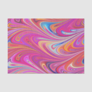 Trippy Pink and Orange Swirly Design Tissue Paper