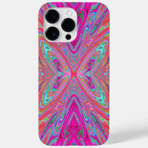 Trippy Pink, Aqua and Magenta Abstract Butterfly Case-Mate iPhone 14 Pro Max Case