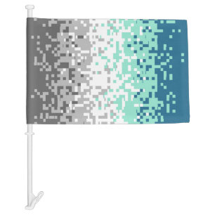 Trippy Pixelated Abstract Frayromantic Pride Flag