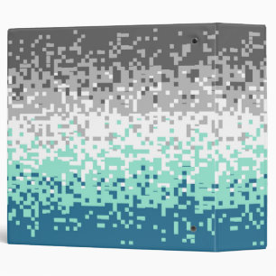 Trippy Pixelated Abstract Frayromantic Pride Flag  3 Ring Binder