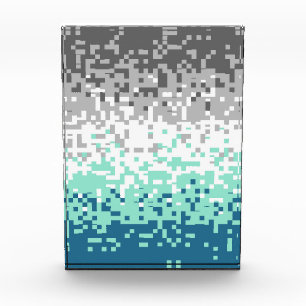 Trippy Pixelated Abstract Frayromantic Pride Flag Acrylic Award