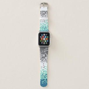 Trippy Pixelated Abstract Frayromantic Pride Flag Apple Watch Band
