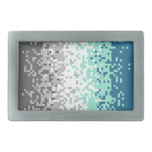Trippy Pixelated Abstract Frayromantic Pride Flag Belt Buckle