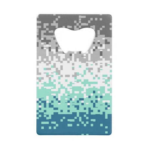 Trippy Pixelated Abstract Frayromantic Pride Flag Credit Card Bottle Opener