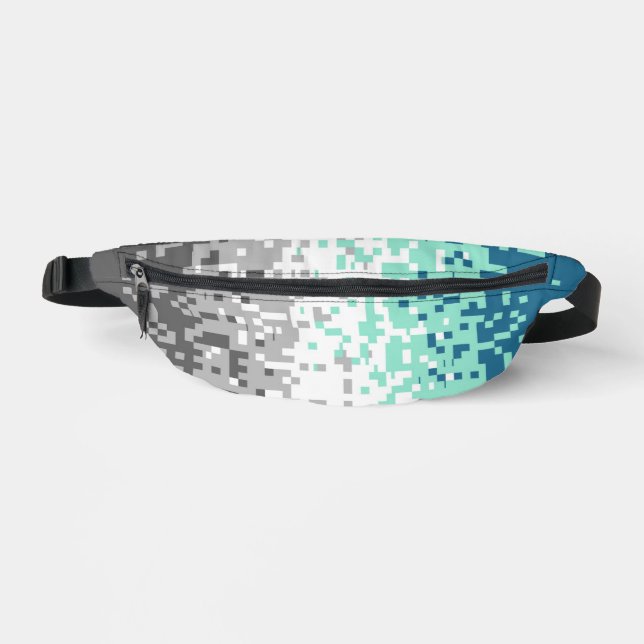 Trippy Pixelated Abstract Frayromantic Pride Flag  Fanny Pack (Front)