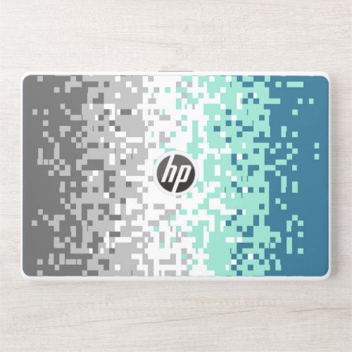 Trippy Pixelated Abstract Frayromantic Pride Flag HP Laptop Skin