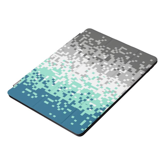 Trippy Pixelated Abstract Frayromantic Pride Flag iPad Pro Cover (Side)