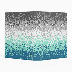 Trippy Pixelated Abstract Frayromantic Pride Flag  Mini Binder