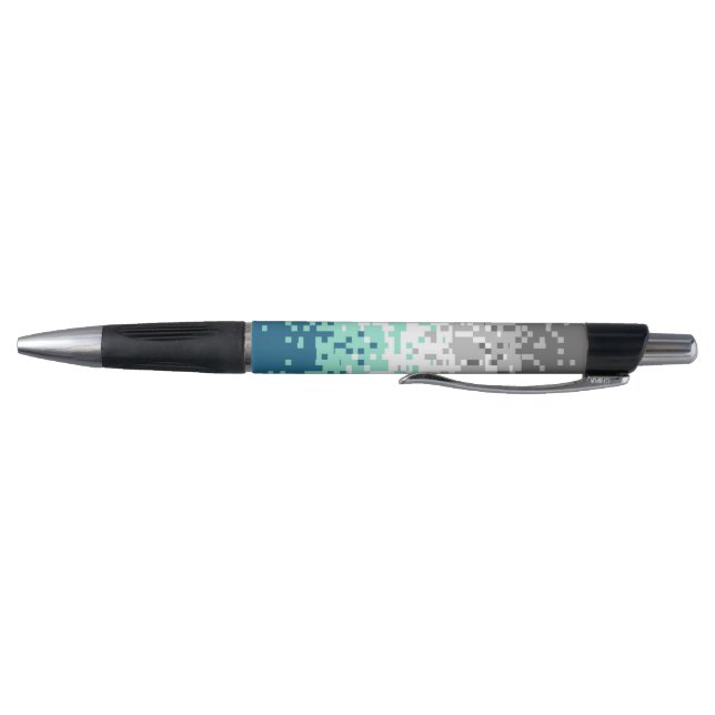 Trippy Pixelated Abstract Frayromantic Pride Flag Pen (Bottom)
