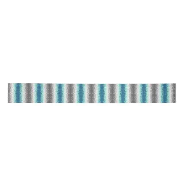 Trippy Pixelated Abstract Frayromantic Pride Flag Satin Ribbon (Front)