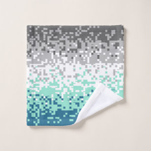 Trippy Pixelated Abstract Frayromantic Pride Flag Wash Cloth