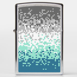 Trippy Pixelated Abstract Frayromantic Pride Flag Zippo Lighter