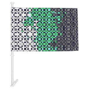 Trippy Pixelated Abstract Neutrois Pride Flag