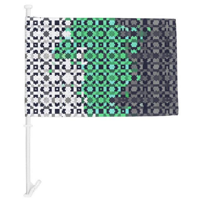 Trippy Pixelated Abstract Neutrois Pride Flag (Front)