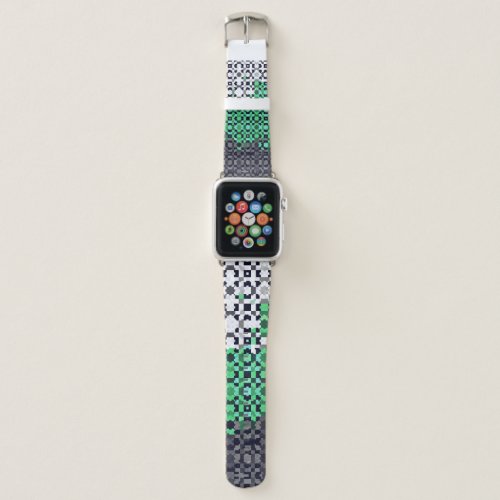 Trippy Pixelated Abstract Neutrois Pride Flag Apple Watch Band
