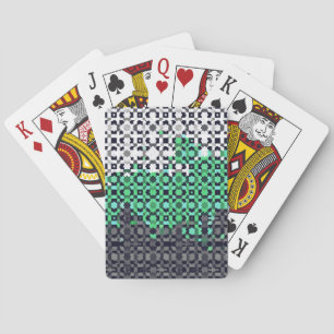 Trippy Pixelated Abstract Neutrois Pride Flag Poker Cards