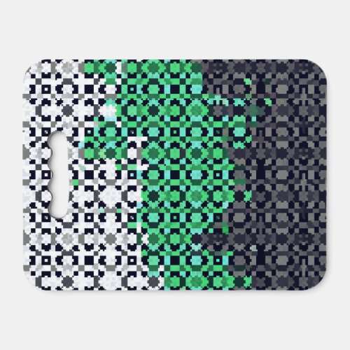 Trippy Pixelated Abstract Neutrois Pride Flag Seat Cushion