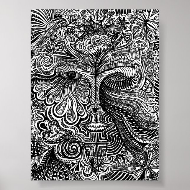 Trippy Portrait  Poster (Front)