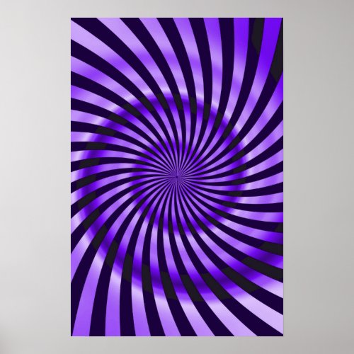 Trippy Poster Abstract Purple Poster