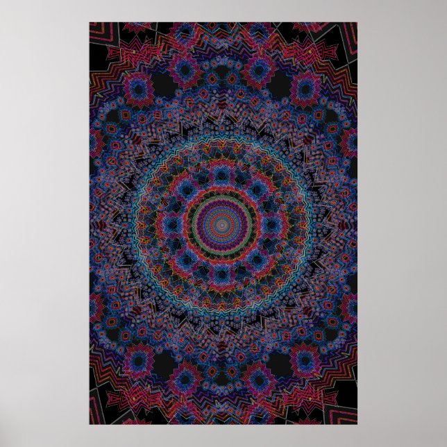 Trippy Poster: Abstract Radial Artwork Poster (Front)