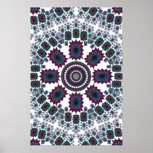 Trippy Poster: Abstract Radial Artwork Poster