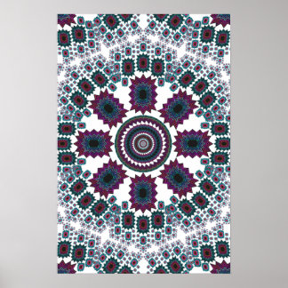 Trippy Poster: Abstract Radial Artwork Poster