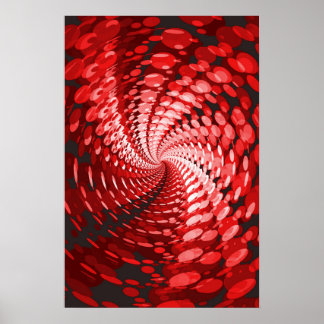 Trippy Poster: Abstract Red Poster