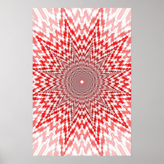 Trippy Poster: Abstract Red Poster