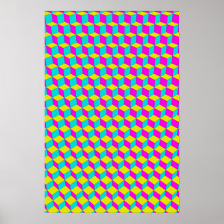 Trippy Poster: CMYK Abstract Poster