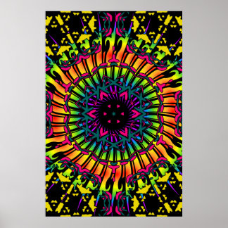 Trippy Poster: Psychedelic Kaleidoscope Artwork Poster