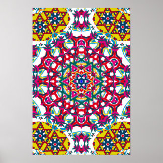 Trippy Poster: Psychedelic Kaleidoscope Artwork Poster