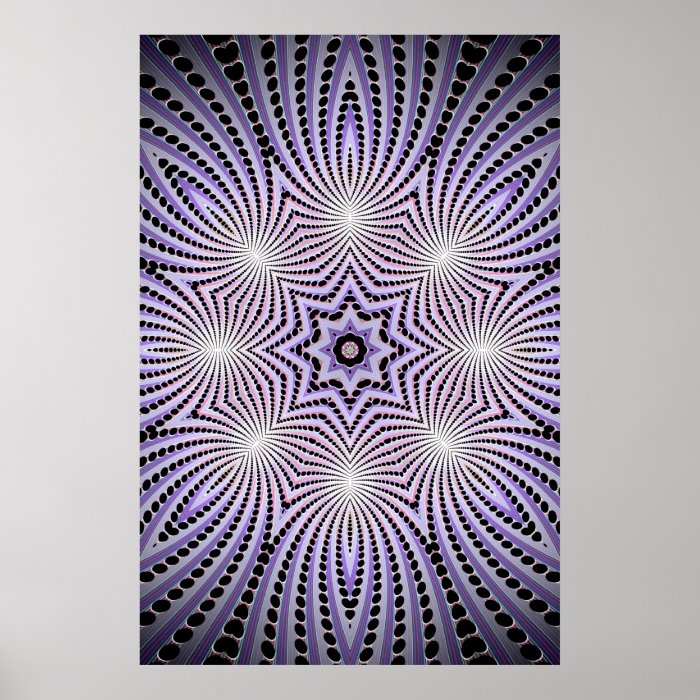 Trippy Poster Psychedelic Radial Artwork