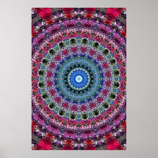 Trippy Poster: Psychedelic Radial Artwork Poster