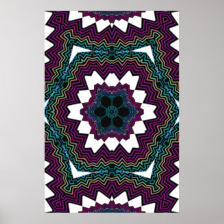 Trippy Poster: Psychedelic Radial Artwork Poster