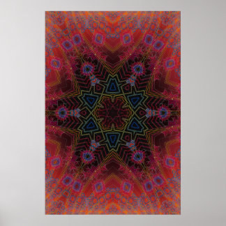 Trippy Poster: Psychedelic Radial Artwork Poster