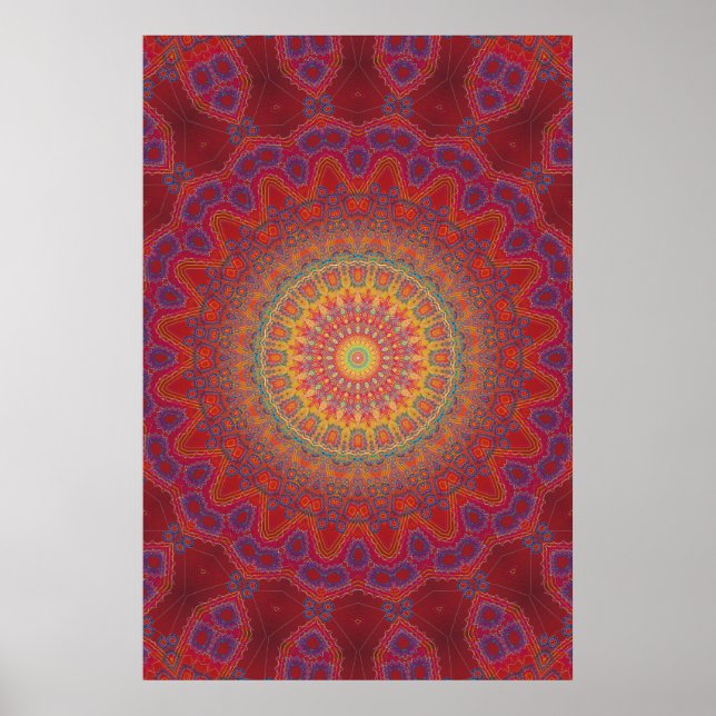 Trippy Poster: Psychedelic Radial Artwork Poster (Front)