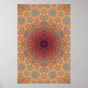 Trippy Poster: Psychedelic Radial Artwork Poster
