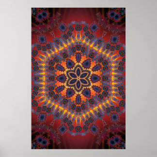 Trippy Poster: Psychedelic Radial Artwork Poster